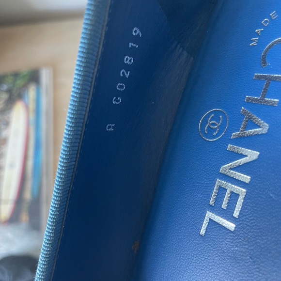 Authentic Chanel Ballet Flats - printed denim size 38 - Picture 10 of 10